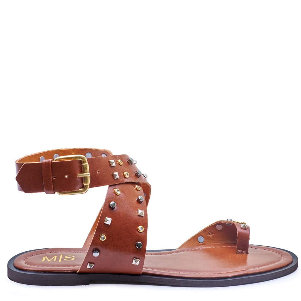sandalia m|s couro bulgari capuccino 694-1